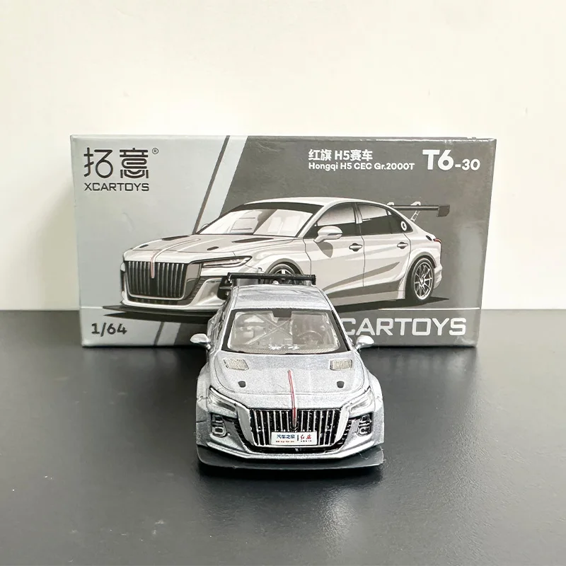 1:64 Scale Hongqi H5 CEC Gr.2000T Racing Car Simulation Alloy Car Model Static Display Collectible Toy Gift Souvenir Decoration