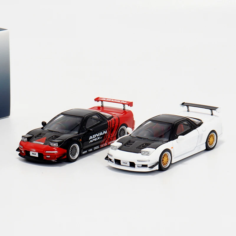 Fuji 1:64 NSX Mk1 NA1 Advance Wtih BBS Wheels White Carbon / ADVAN Diecast Model Car