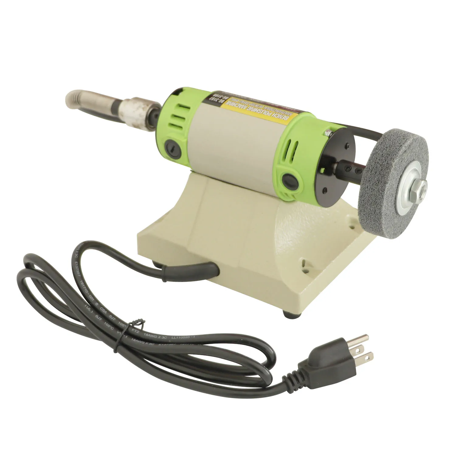 Bench Buffer Polisher 480W Mini Jewelry Rock Polishing Grinding Buffer Machine, Variable Speed 0~10000 RPM