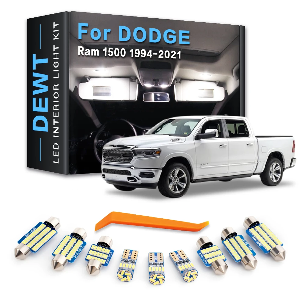 Car LED Interior Dome Light Kit For Dodge Ram 1500 Pickup 1994 - 2021 2020 2019 2018 2017 2016 2015 Sunvisor Trunk Bulb Canbus