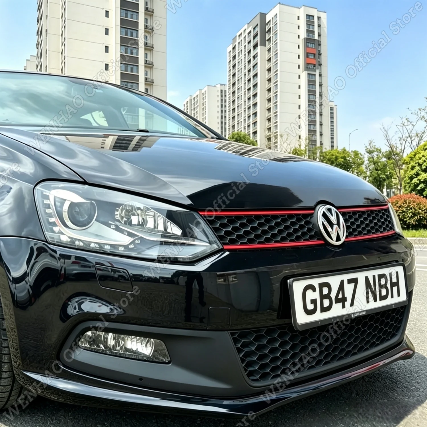 GTI Style Car Front Bumper Grille Grills For Volkswagen VW POLO 6R