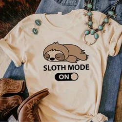 Sloth t shirt women comic tshirt girl streetwear clothing