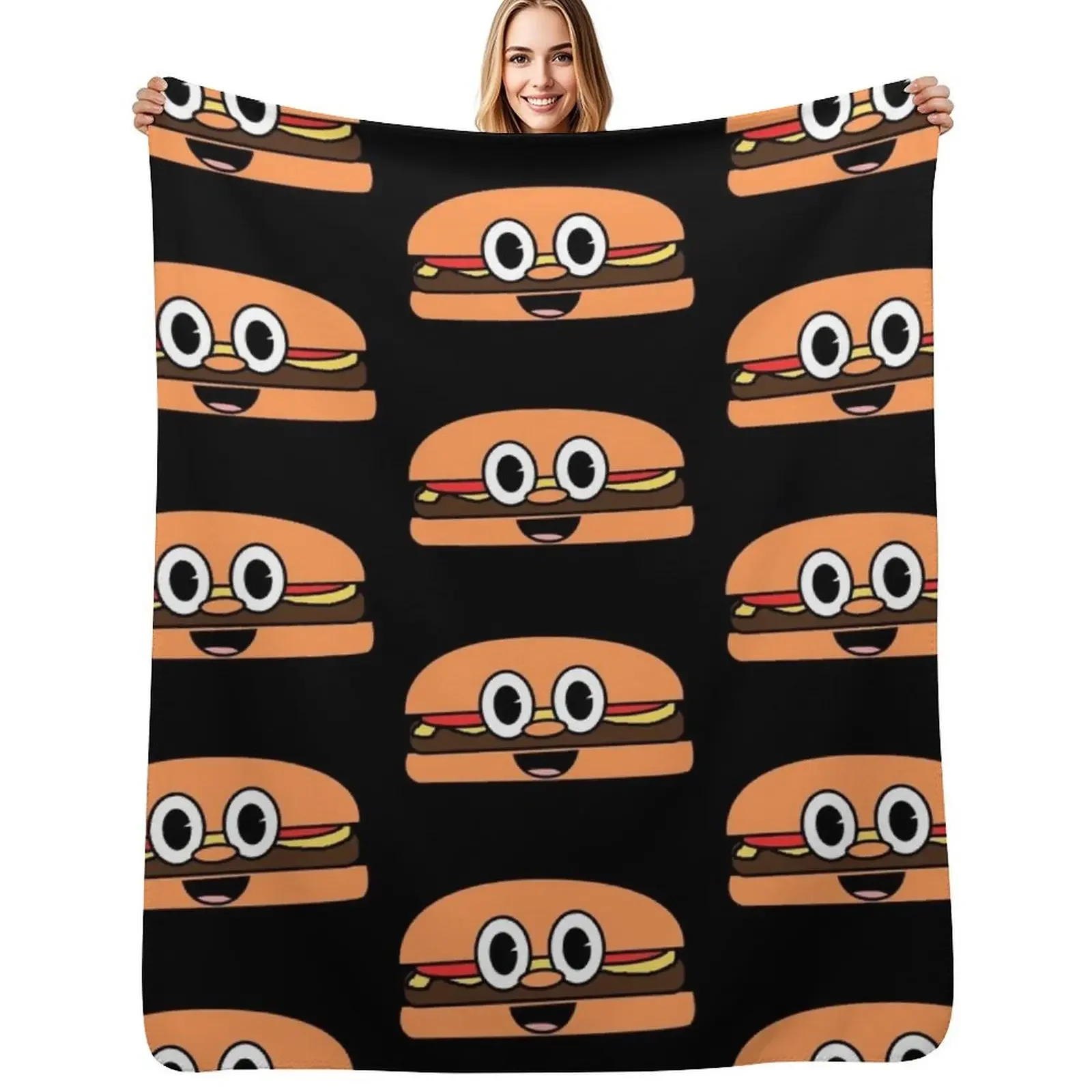 

Bobs burgers fox Cute Burger Throw Blanket Custom Beach decorative Blanket