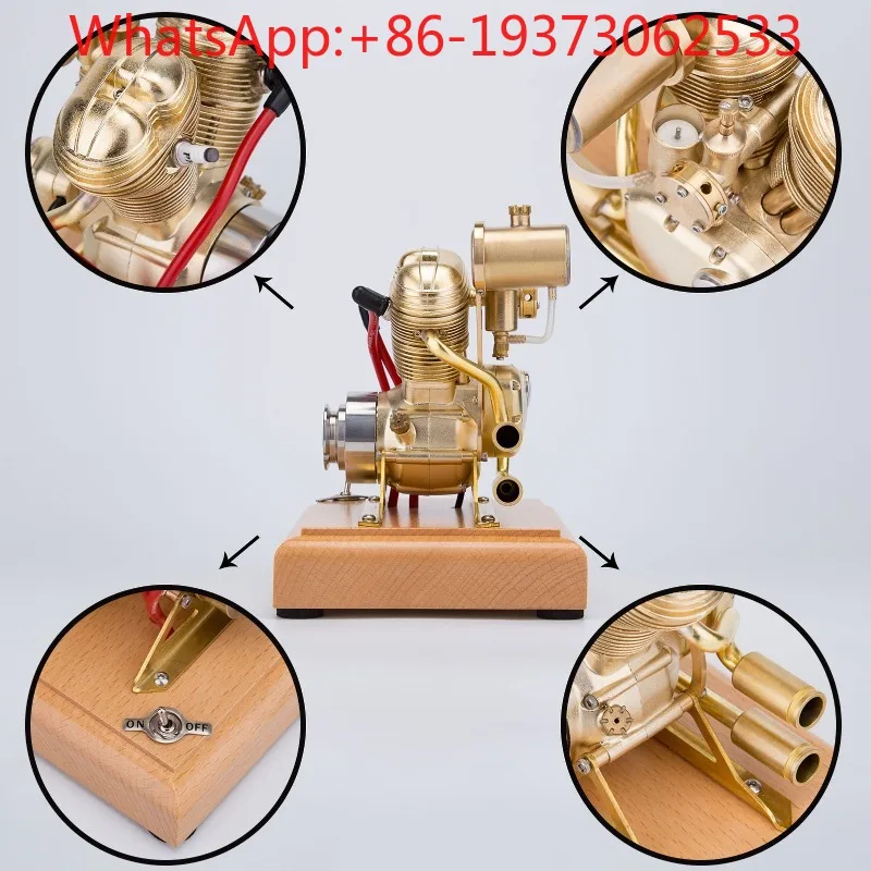 R28 Mini Twin Four Stroke Engine Model Engine V2 Complete Engine 4.3cc