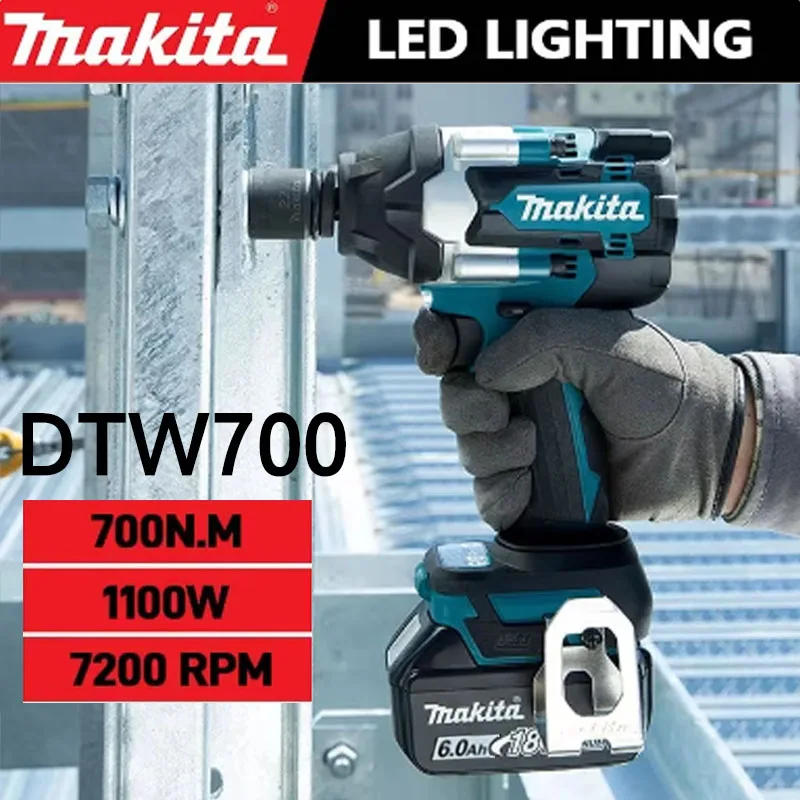 

Makita DTW700 1800Nm Brushless Cordless Impact Wrench 1/2" 18V Lithium-Ion Battery Fast Charging Heavy Duty Torque