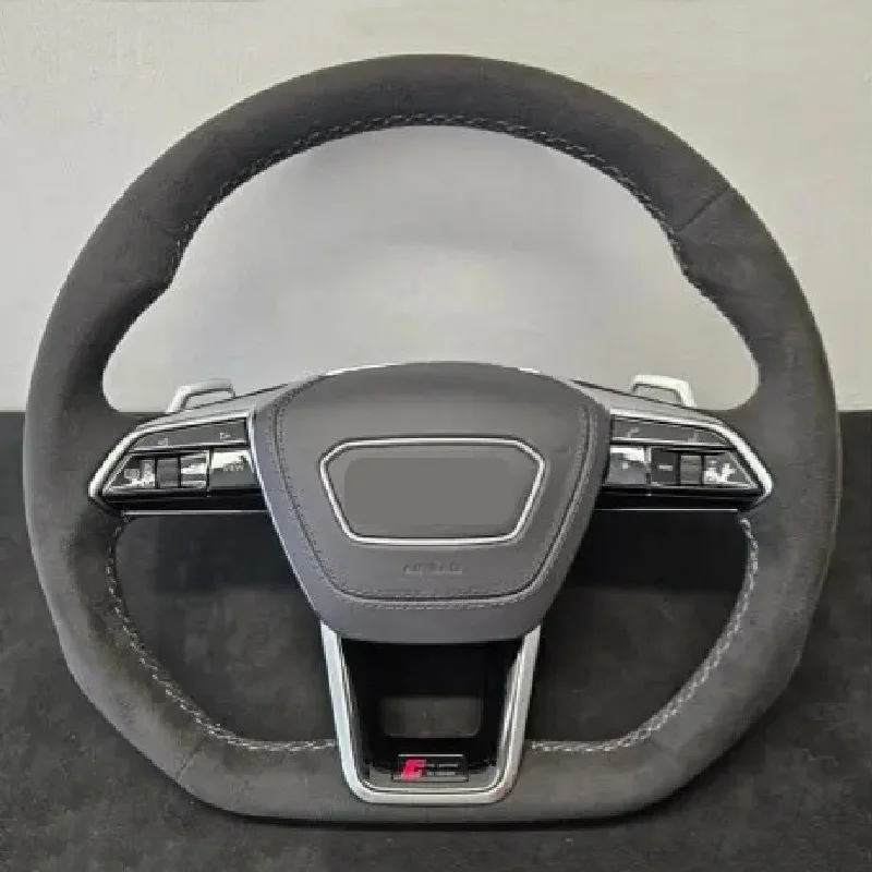 

Alcantara Auto Parts Steering Wheel Cover for Audi A6 Avant C8 Allroad 2018-2019 A7 (K8) 2018-2019 S6 S7 2019 Car Interior