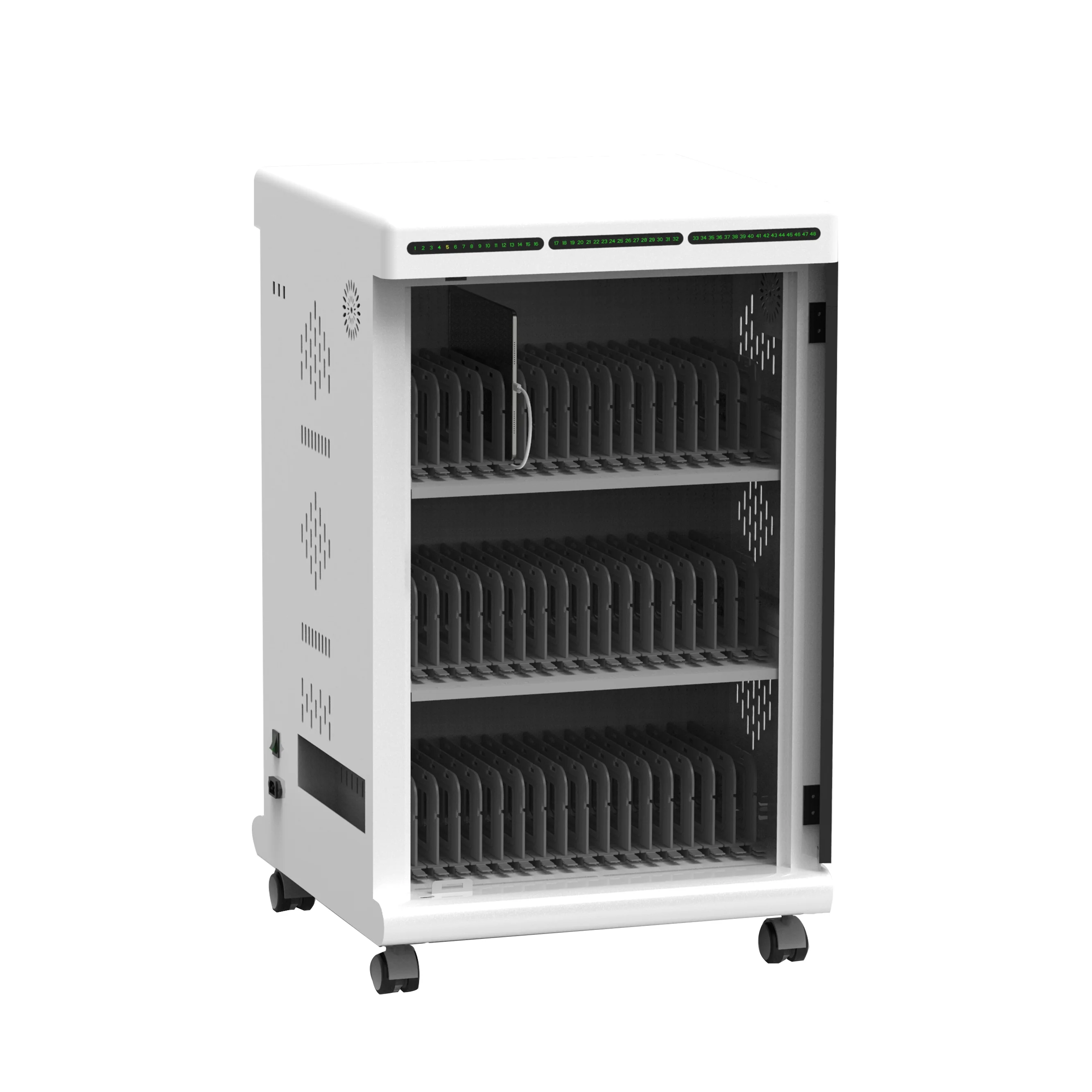 Custom Tablet Computer Storage Car Mobile Phone Charging Cabinet Disinfection Cart