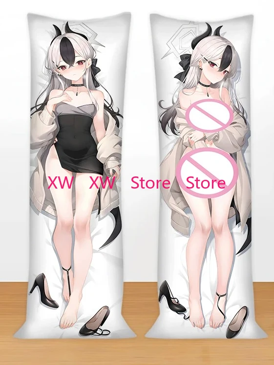 

Dakimakura Anime Onikata Kayoko Pillowcase Blue Archive Double-Sided Print Cushion Cover Anime Hugging Body Bedding Pillow Cover
