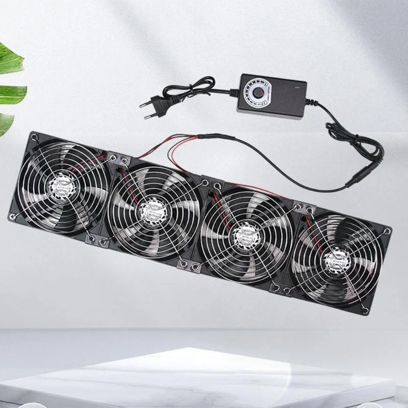 

Q5WA 2750rpm Upgraded Fan Cooling with Controller 120mm Grow Tent Plant Chassis Workstation Cabinet Radiator Server Fan