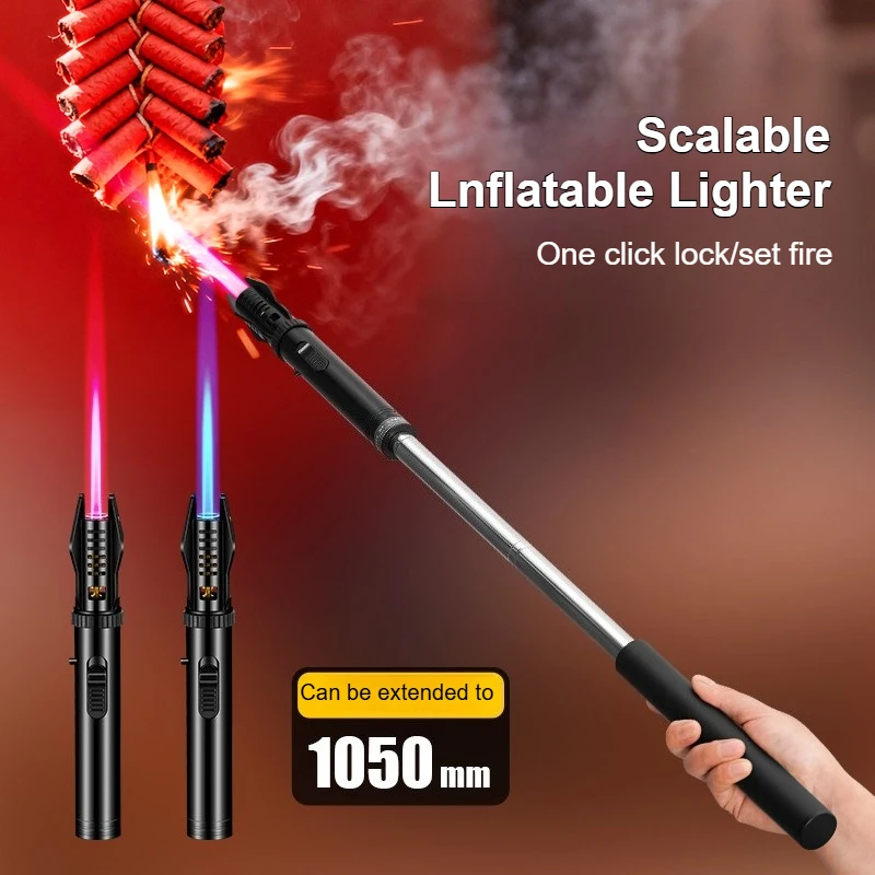 New Outdoor Expandable Inflatable High Temperature Spitfire Gun Camping Barbecue Moxibustion Expansion Portable Lighter