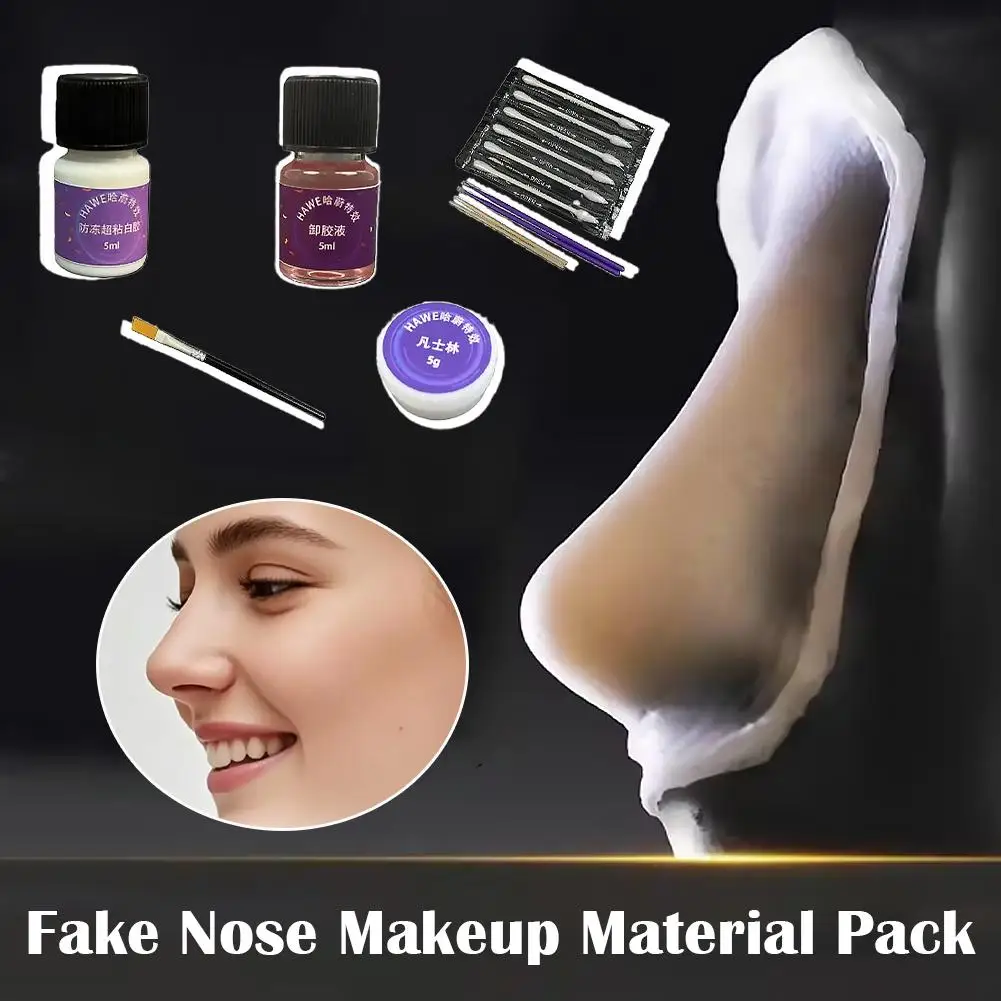 Professional Prosthetic Nose Application Kit Long-Lasting Adhesive And Gentle Glue Remover With Makeup Tools For SFX Makeup