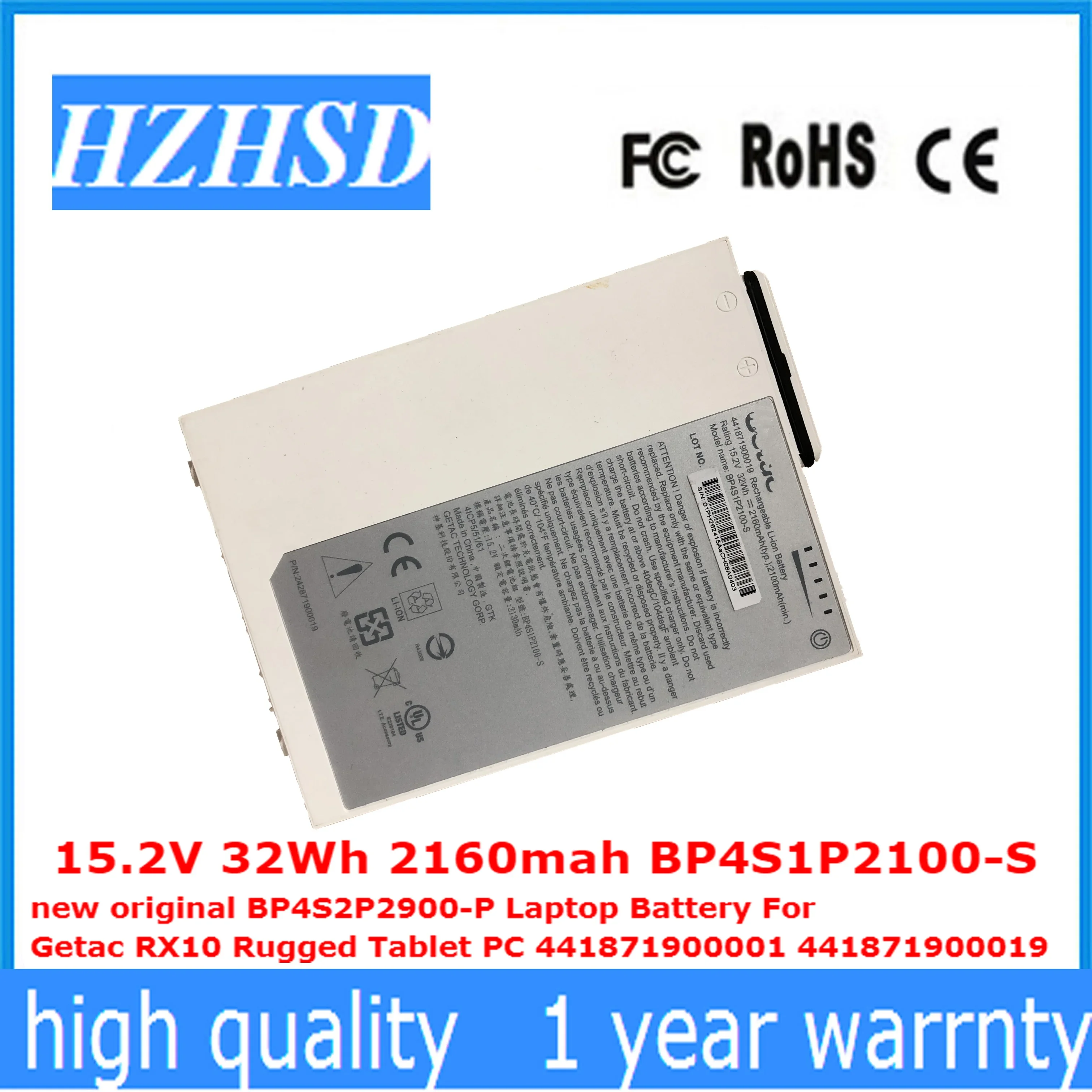 

15.2V 32Wh 2160mah BP4S1P2100-S new original BP4S2P2900-P Laptop Battery For Getac RX10 Rugged Tablet PC 441871900001 4418719000