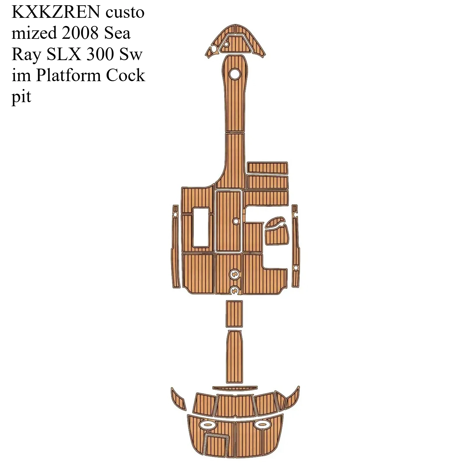

KXKZREN Customized 2008 Sea Ray SLX 300 Swim Platform Cockpit Kit Boat Marine Decking Sheet Mat Self-adhesive EVA Foam Floor Pad