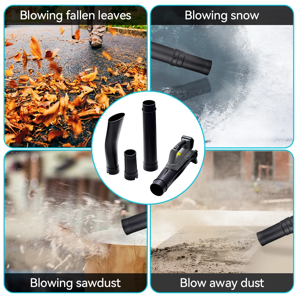 Asciugacapelli ad alta potenza 18V Asciugacapelli efficiente Accumulo d'acqua Foglie cadute Polvere di neve Segatura Soi Collettore di polveri Ventilatore