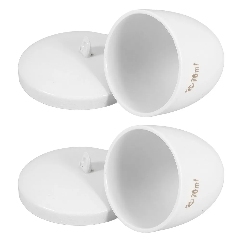 2Pcs Precision Crafted Porcelain Crucible for Metal Melting Smelting Jewelry Casting Chemical Analysis High Purity Melting Pot