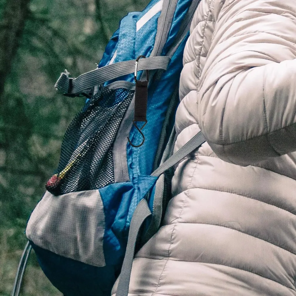 Nylon Backpack Hooks ​​Durable ​​Adjustable Carabiner Fence Hooks ​​Weather-Resistant​​ Safety Buckles​​