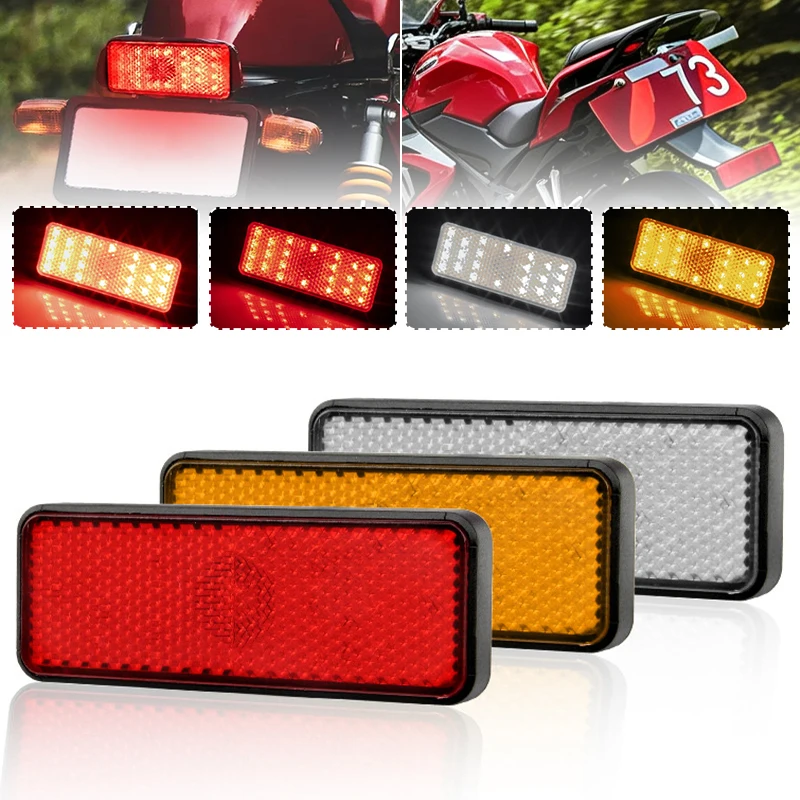 12V Motorcycle LED Brake Tail Light Reflector 24LED Rear Tail Brake Light Stop Warning Sign Lights For Jeep Truck