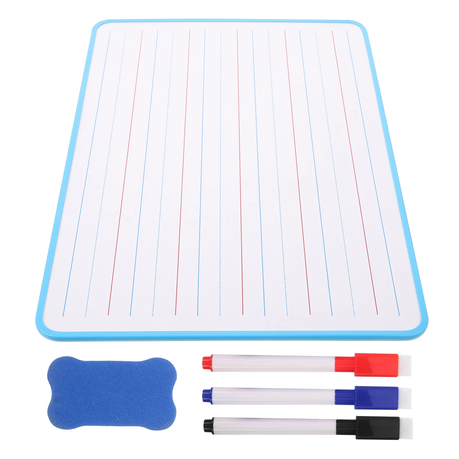 

Children Drawing Board A4 21x30cm Double Sided Lined Whiteboard Dry Erase Kids Writing Reusable Portable Small Board