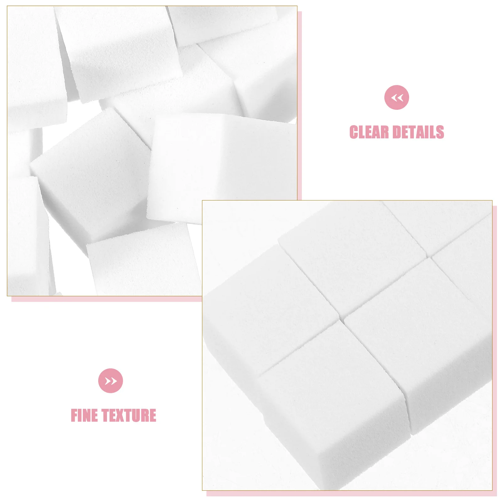 

100Pcs Nail Sponge Blocks Soft Non-Shedding Sponges for Flawless Blush and Nail Art Application on-The-Go Manicure Essential