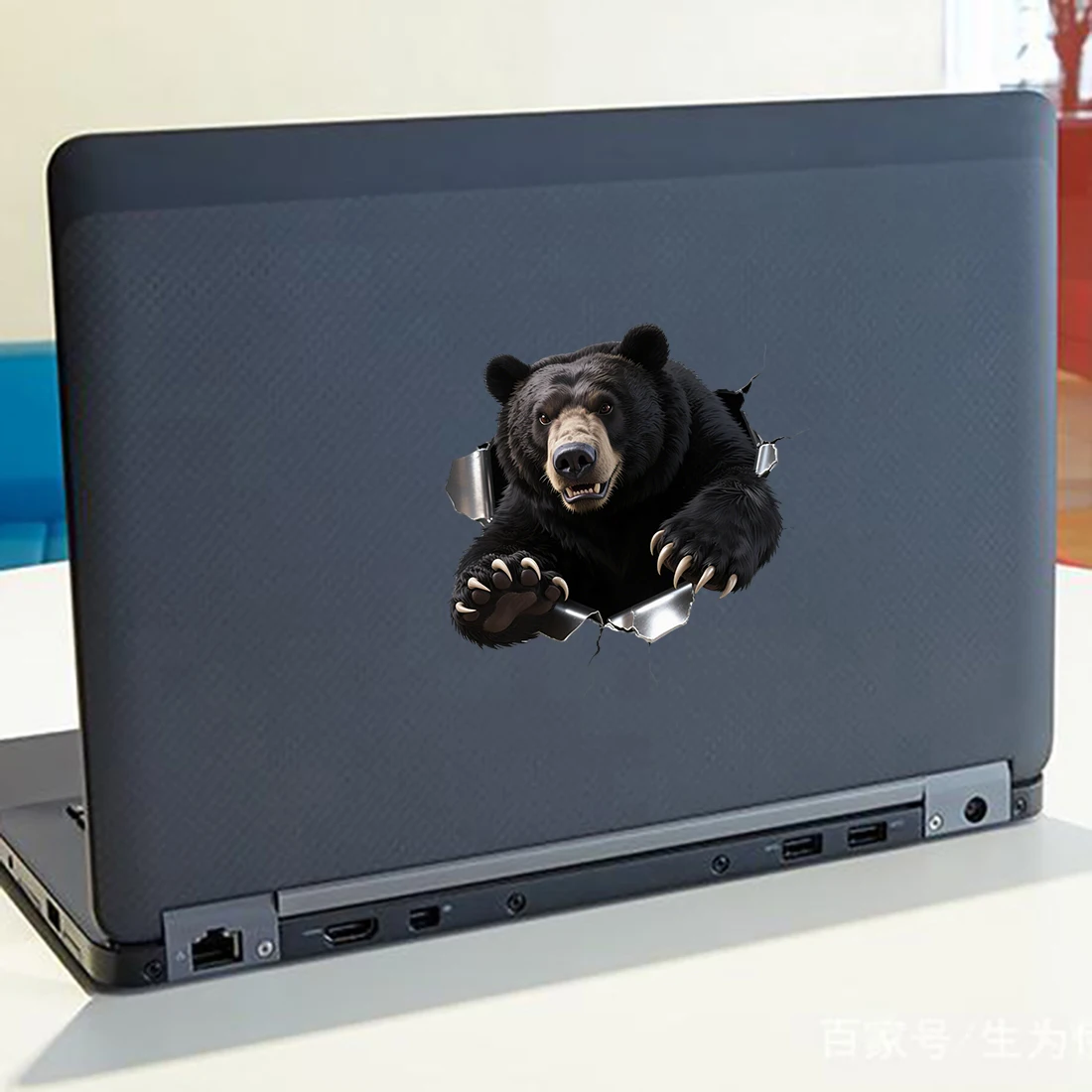 Three Ratels CAB60 Roaring Bear Hole Stickers for Home Decoration Wall Stickers Personalized car decals