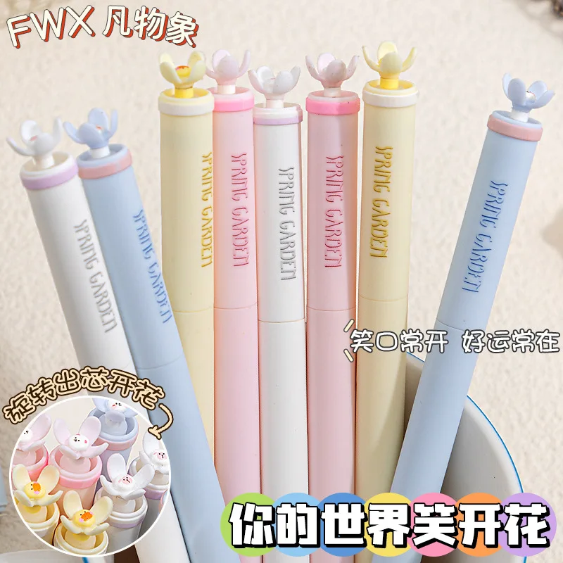 Gender-neutral Pen Your World Laughs and Blooms, High-value Rotating Gender-neutral Pen Students Quick-drying Brush Question Pen
