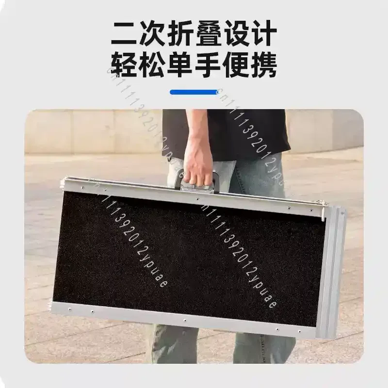 Foldable Aluminum Access Board, Portable Barrier Free Step Ramp, Wheelchair Passage Auxiliary Plate