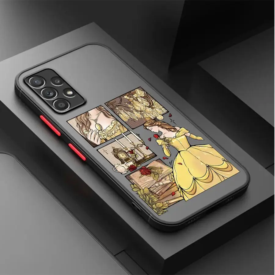 ディズニー 美しいプリンセス ケース Samsung Galaxy A25 A26 A52 A56 A73 A34 A53 A54 A21s A24 A22 A35 A36 マット फोनカバー