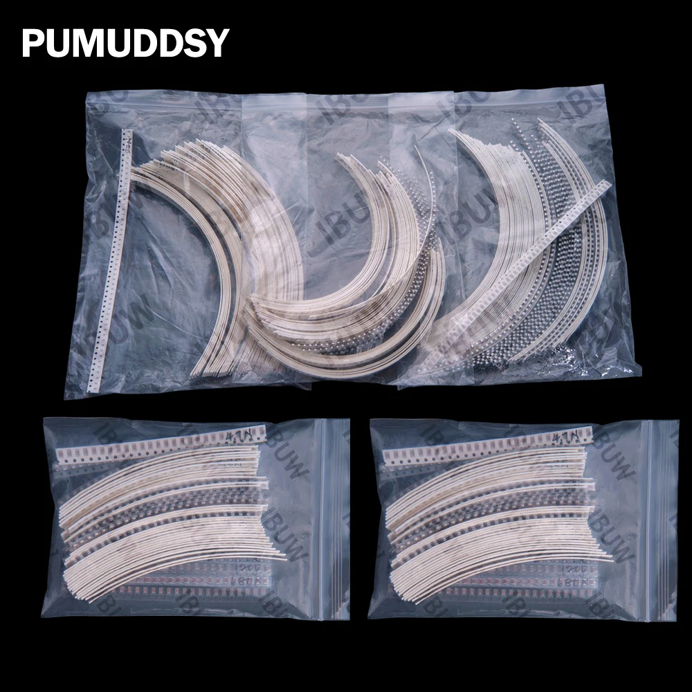 52Value 55Value Each 25PCS/50PCS 0402 0603 0805 1206 capacitor smd kit 1pf 1uf 10uf 0805 1206 1pf 1uf