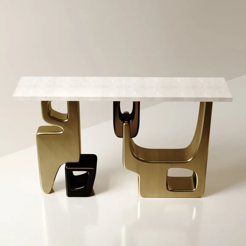 

Italian light luxury paint entrance table designer entry end view table modern simple corridor case entrance decorative cabinet