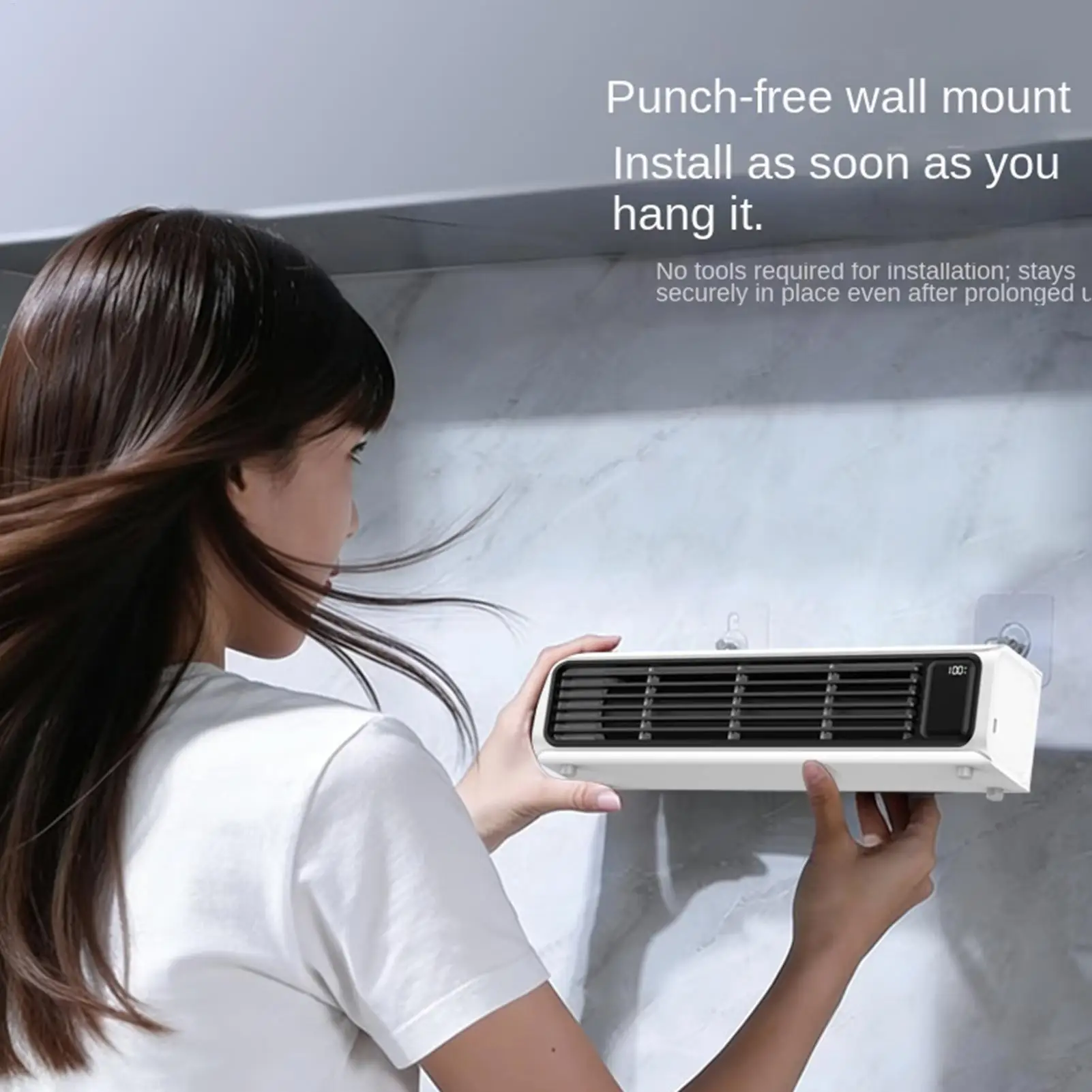 Portable Tower Fan Bladeless Rechargeable 3600mAh Battery Air Cooler Ultra Quiet USB Fan for Office Desk Bedroom Camping Home