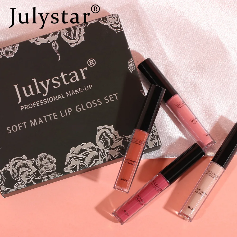 July star 6 teile/schachtel Lippenstift Set neblige Oberfläche matte Lippen glasur mehrfarbige Lippen Make-up Frauen Kosmetik dauerhaft nicht verblassen