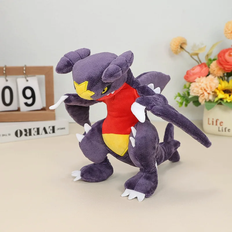 Glänzendes Glurak-Plüschtier, Sammlerstück für Jungen und Mädchen, Lila, Stehender Garchomp