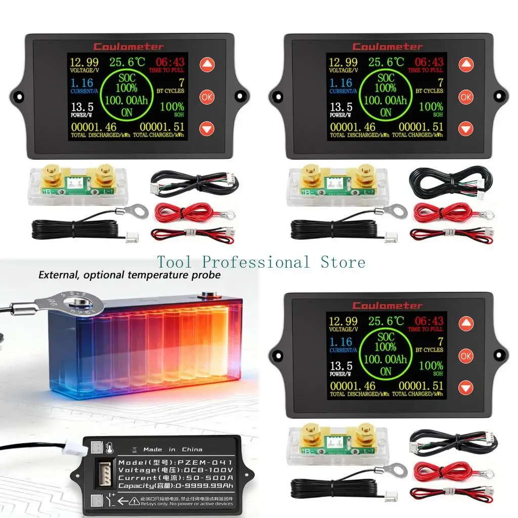 57QF 8-100V Battery Capacity Indicators,,DC8-100V Leads Acid Lithiums Battery Voltages Tester Battery Charges Levels Indicato