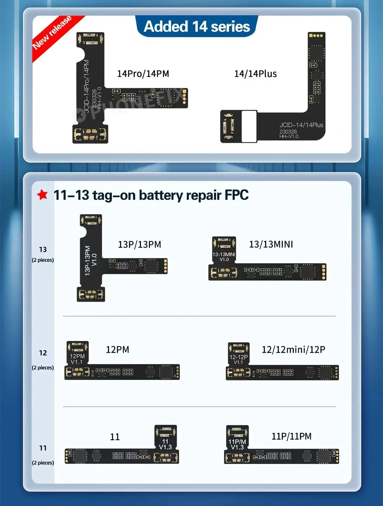 Jc V1V Pro Programmatore Batteria Face ID Cavo flessibile Riparazione JC FPC non rimozione per iPhone X-15 Batteria a matrice di punti Nessuna saldatura fissa