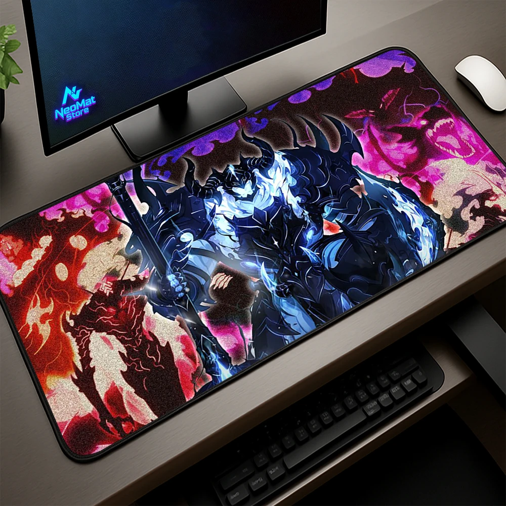 

Mousepad Solo Leveling Anime Pc Desk Accessories Games Table Computer Mat 1000x500 Huge Mouse Pad Lapdock Carpet Keypads Big Pad