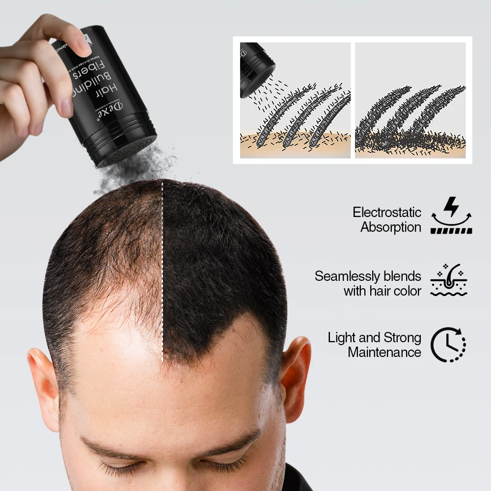 22 جرام مسحوق شعري مسحوق ألياف الشعر ملء ترقق ودقيق لظلال الشعر خط الشعر التحكم في الحواف تساقط الشعر المخفي الشعر