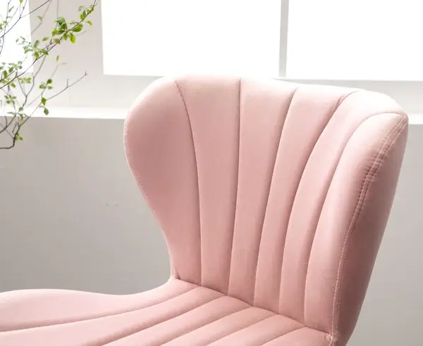 Ellston gepolsterte verstellbare drehbare Barhocker in Rosa, 2er-Set