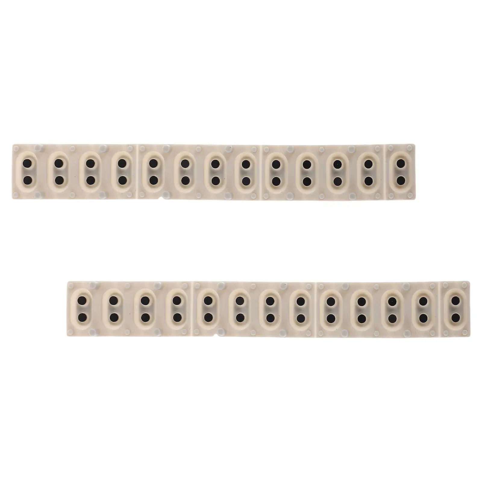 2Pcs Electronic Keyboard Conductive Rubber Strip Silicone Contact Pad Repair Replacement Part for 12- Piano Key