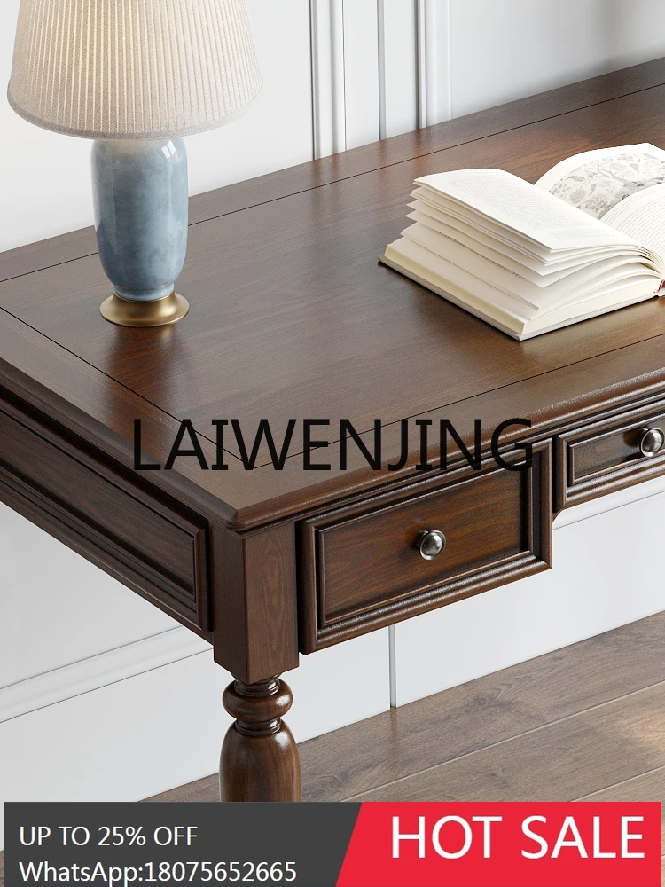 RWJ American-Style Solid Wood Desk Calligraphy Bookstand Desk Furniture