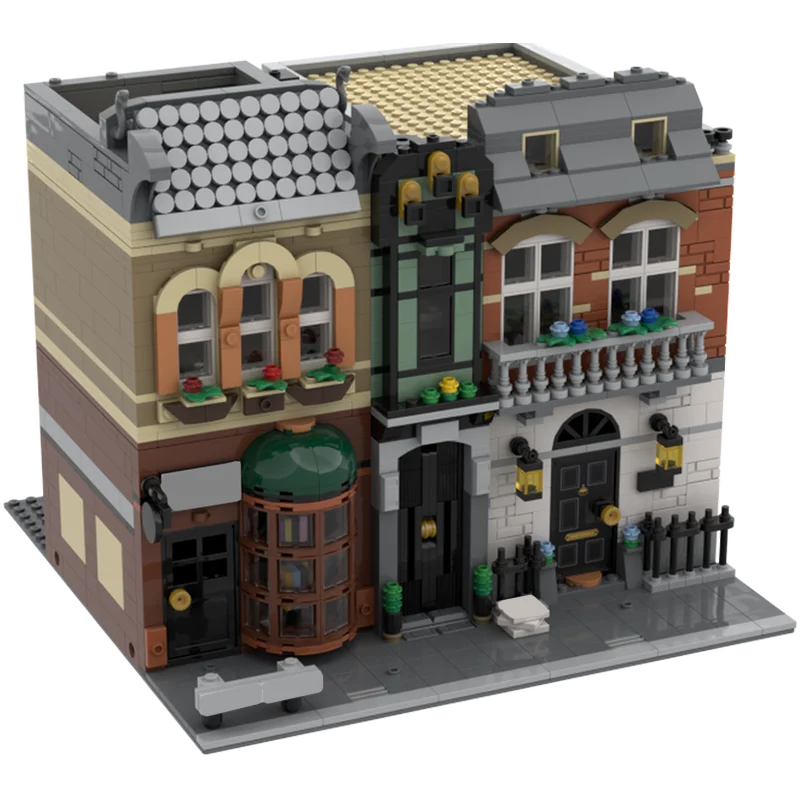 1650pcs MOC Baker Street Sherlock Holmes Modular Streetscape Model Building Blocks Construction Toys Christmas Gifts Education