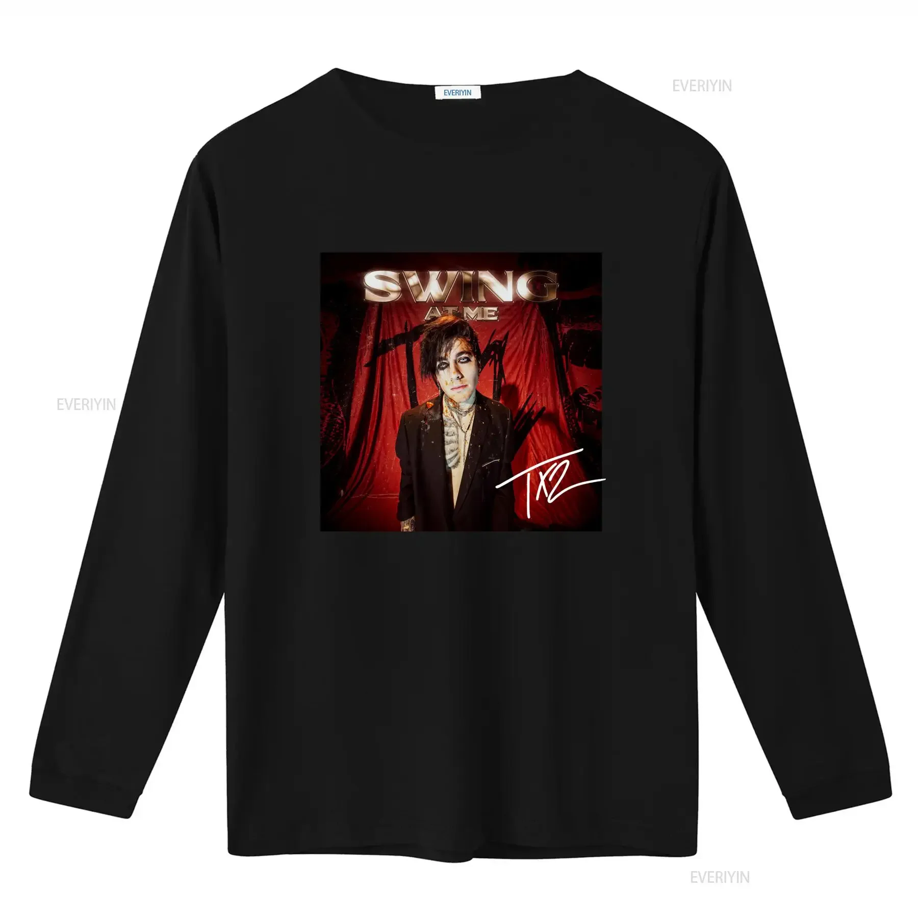 New TX2 Swing At Me Album Black T Shirt Full Size S 5XL Rock Style Print vintage Washed Casual Stylish homme Soft streetwear