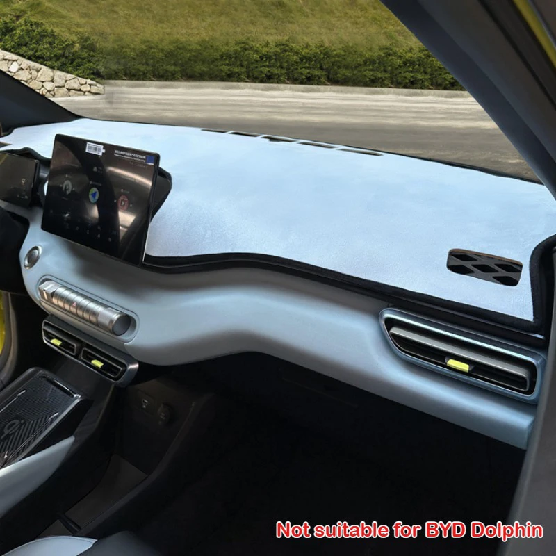 New High Quality For BYD Seagull Dolphin Mini Surf Dash Cover Flannel Dashboard Light Shielding Pad Mat Sun Protection Car Inter
