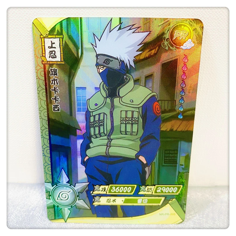 Kayou Naruto Pr Series Anime Figures Hatake Kakashi Haruno Sakura Uzumaki Naruto Uchiha Itachi Bronzing Process Collection Cards