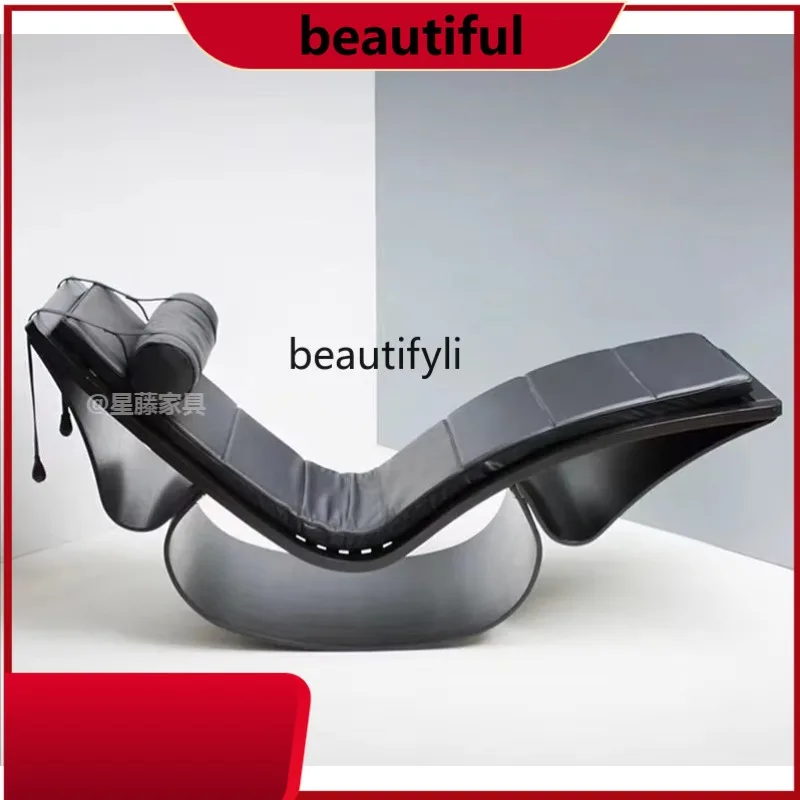 

Rattan rocking chair villa light luxury, designer courtyard, leisure, deck chair H