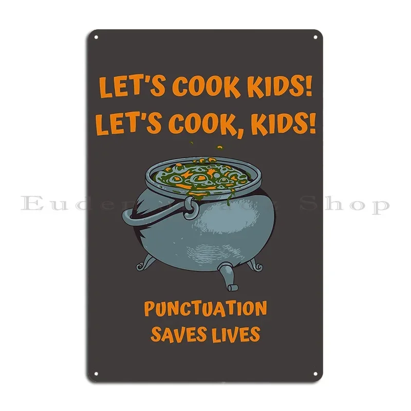 Let S Cook Kids Metal Sign Garage Mural Garage Cinema Character Tin Sign Poster