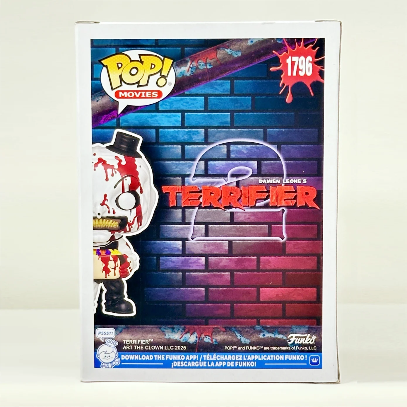 Arte o palhaço com cabeça cheia de doces # 1796 Figura Terrifier Funko Pop Oficial Edição Limitada Figuras Colecionáveis Fãs Brinquedo Presente