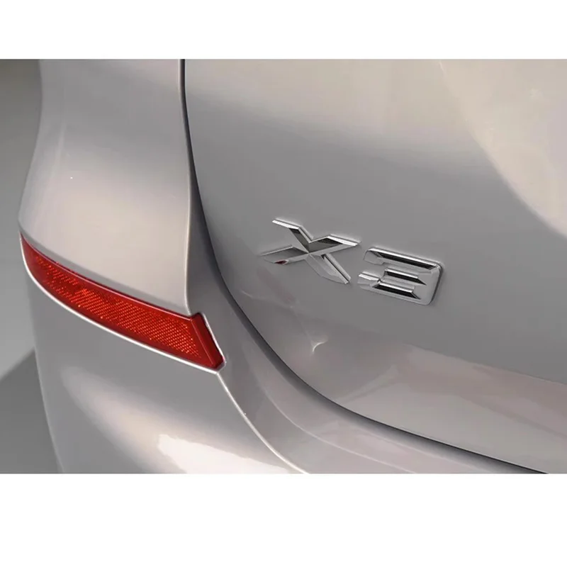 3D Car Letters Trunk Badge Sticker For BMW X1 E84 F48 X3 E83 G01 F25 X4 F26 G02 X5 E53 F15 E70 X6 E71 F16 Emblem Logo Lettering view 3