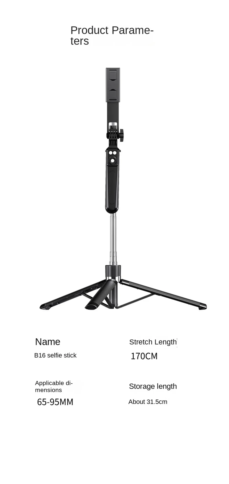 Roreta 360° Rotation 1.7M Selfie Stick Wireless Stand with Light Bluetooth Remote Extendable Tripod for iPhone Live Streaming