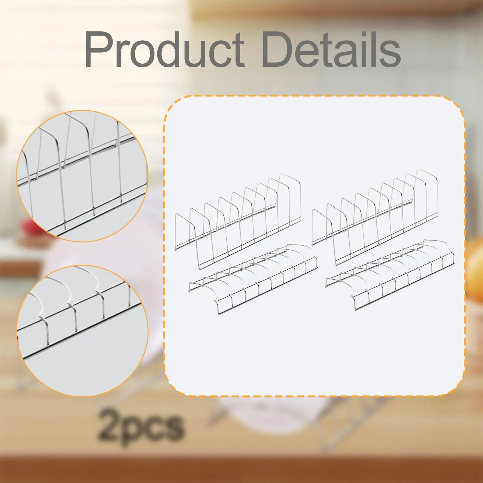 2 Pack Bowl Drainer and 2 Pack Dish Rack, Multi-Purpose Rustproof Large Capacity