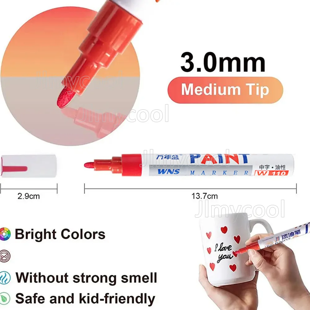 Car Scratch Repair Paint Pen Quick-Drying Waterproof Metal Touch-Up Pens, Oil-Based Marker Pens for Auto Scratch Remover - view 4